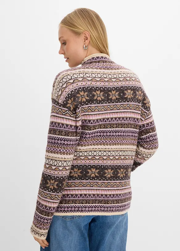 Rollkragenpullover in braun von hinten (im Anschnitt) - bonprix