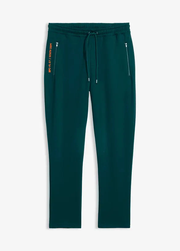 Regular Fit Jogginghose, Straight in grün von vorne - bonprix