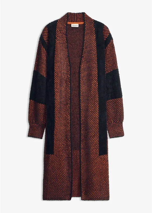 Strickmantel in braun von vorne - bonprix