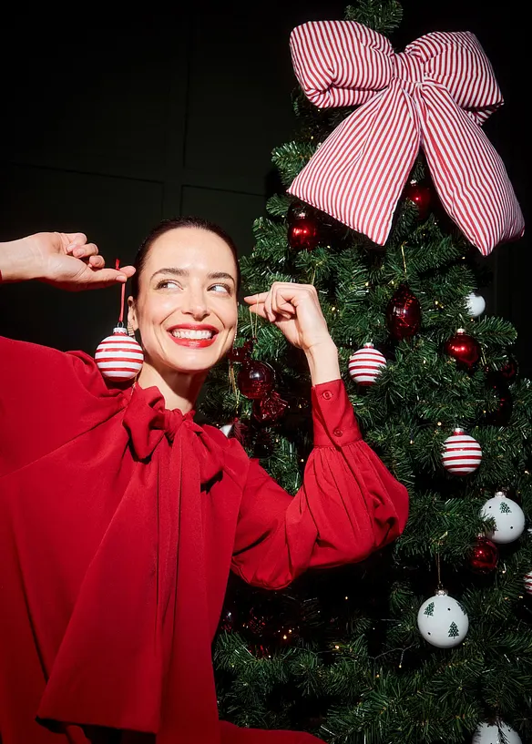 Weihnachtskugel (4er Pack) in weiß (Ambiente) - bonprix