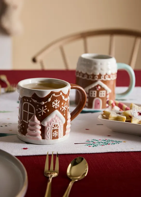 Becher mit Lebkuchen Design (2er Pack) in braun (Ambiente) - bonprix