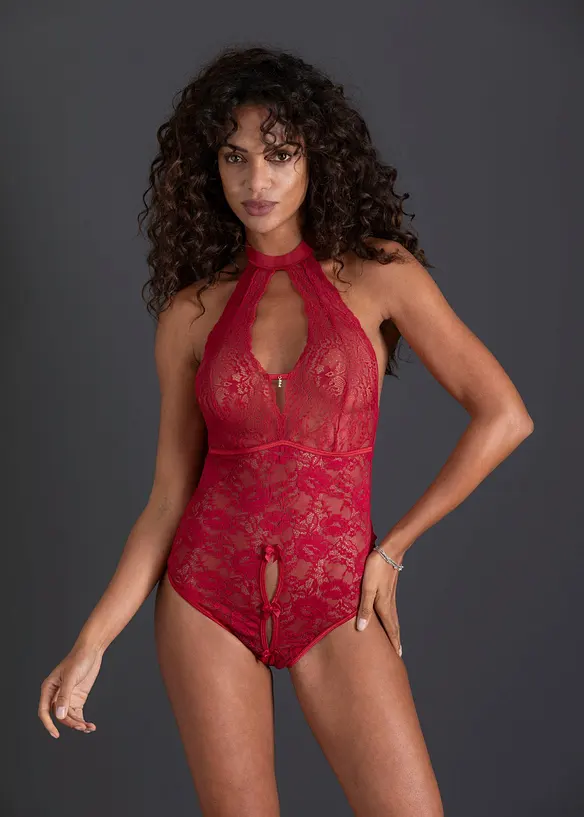 Stringbody ouvert in rot von hinten (Totalaufnahme) - bonprix