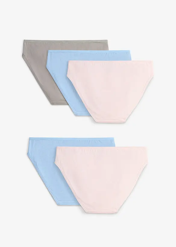 Slip mit weicher Bio-Baumwolle (5er Pack) in rosa von hinten - bonprix
