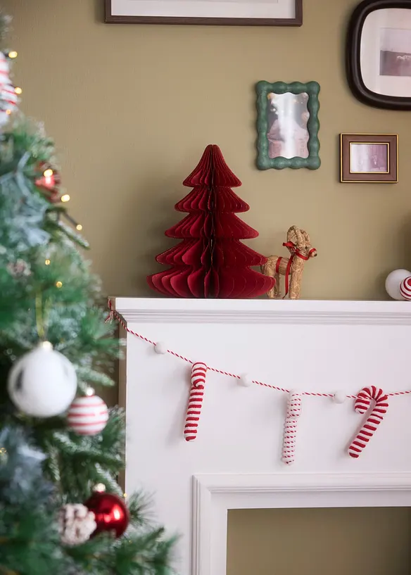 Deko-Objekt Kette mit Zuckerstangen in rot (Ambiente) - bonprix