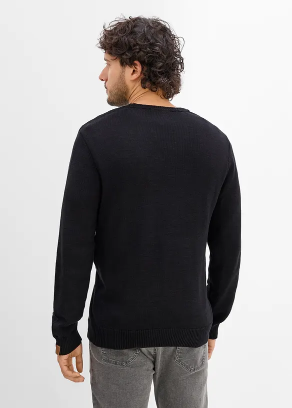 Pullover in schwarz von hinten (im Anschnitt) - bonprix