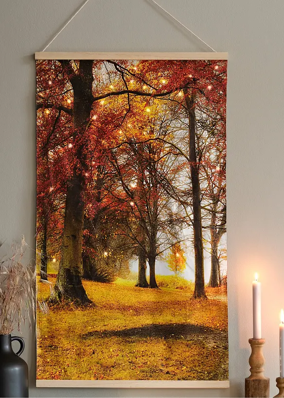 LED-Leinwandbild zum Hängen in orange (Ambiente) - bonprix