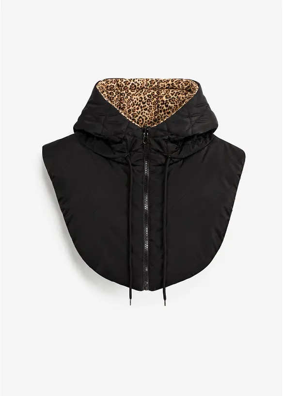 wendbarer Kapuzenkragen in schwarz (Detailaufnahme) - bonprix