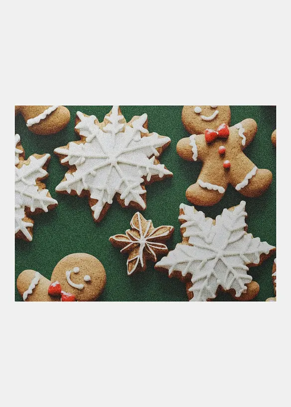 Waschbare Fußmatte mit weihnachtlichem Design in bunt - bonprix