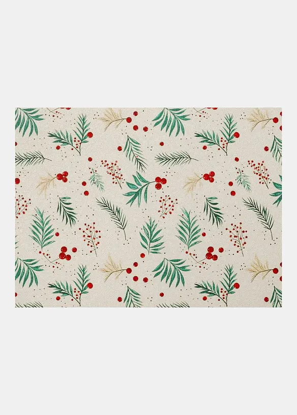 Waschbare Fußmatte mit weihnachtlichem Design in bunt - bonprix