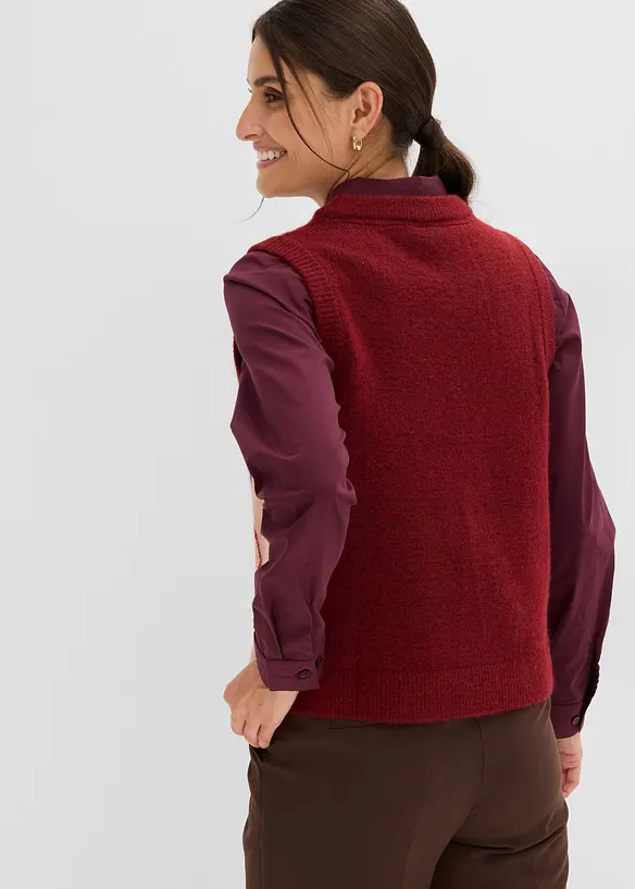 Pullunder in rot von hinten (im Anschnitt) - bonprix