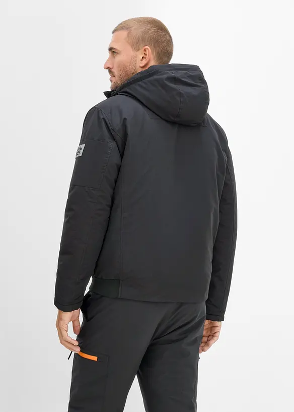 Winterblouson in Regular-Fit in schwarz von hinten (im Anschnitt) - bonprix