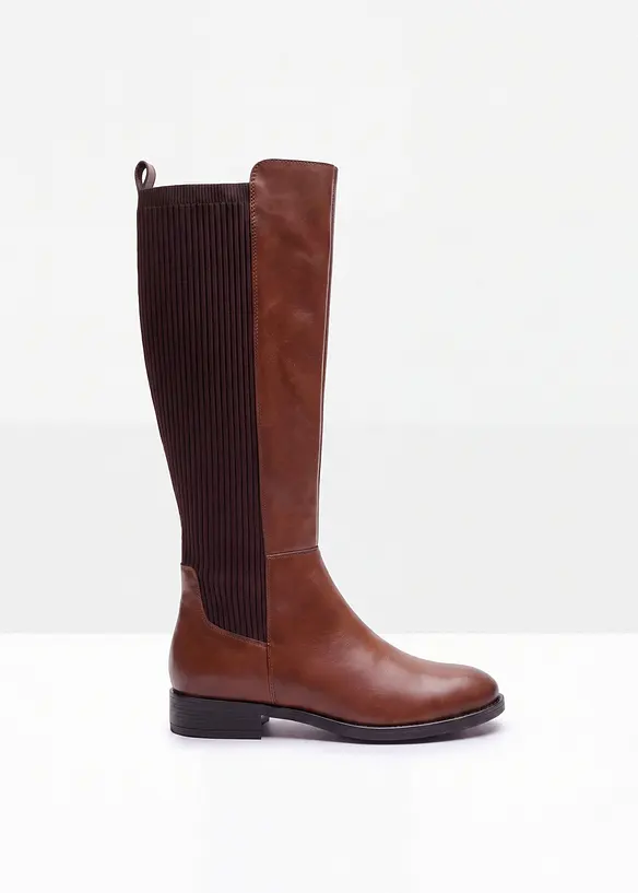 Stiefel aus Leder in braun - bonprix
