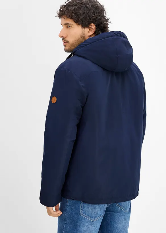Wasserdichte Funktions-Jacke in blau von hinten (im Anschnitt) - bonprix