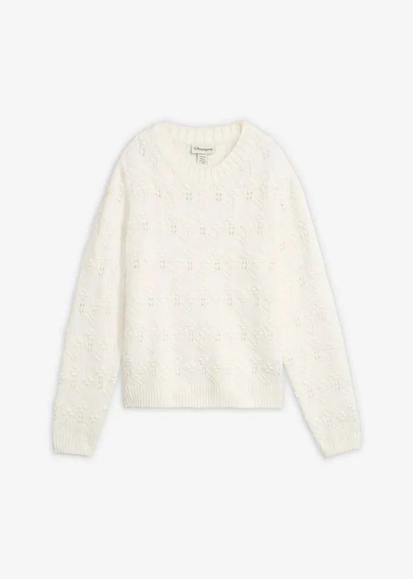 Pullover in weiß von vorne - bonprix