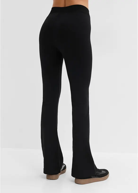 Thermo-Strumpfleggings in schwarz von hinten - bonprix