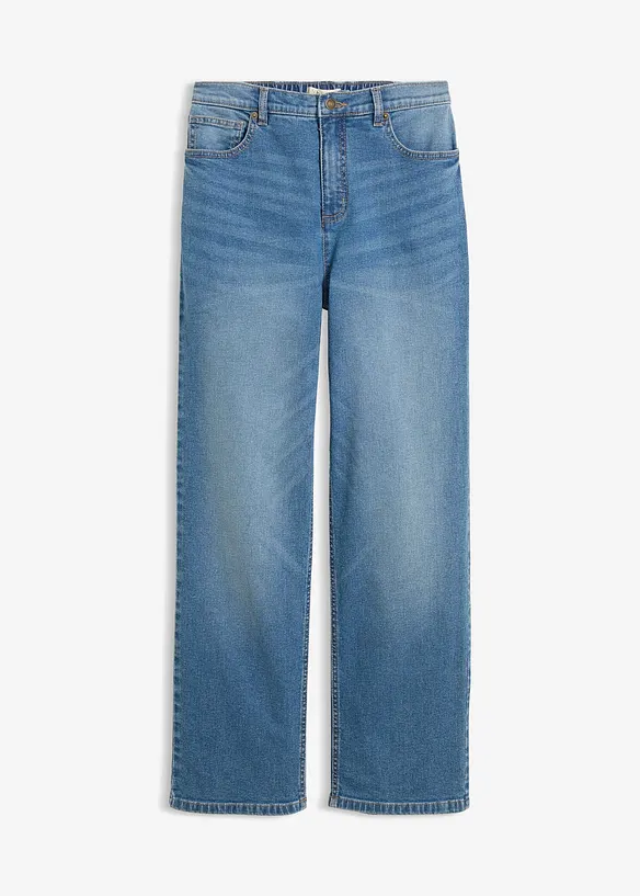 Loose Straight-Jeans High Waist in blau von vorne - bonprix Loose Straight-Jeans High Waist in blau von vorne - bonprix
