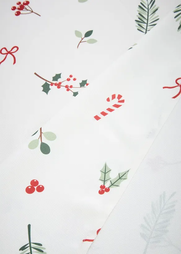 Tischdecke mit Weihnachtsmotiv in weiß (Detailaufnahme) - bonprix