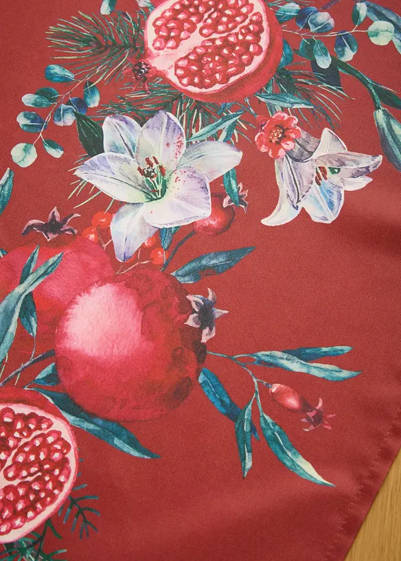 Tischläufer mit recyceltem Polyester, wasserabweisend in rot (Detailaufnahme) - bonprix