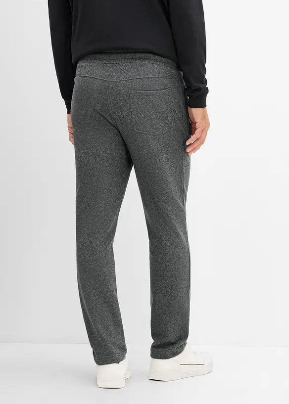 Jogginghose mit Reißverschlusstaschen in grau von hinten - bonprix