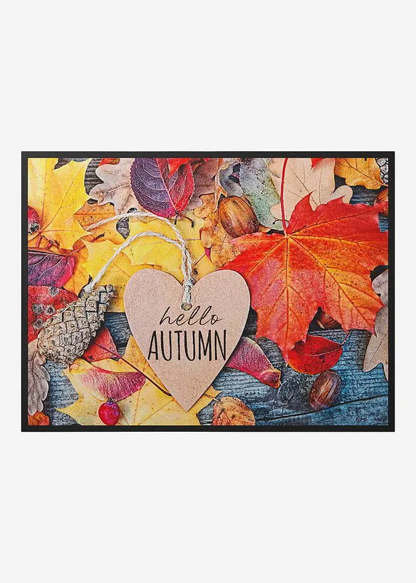 Waschbare Fußmatte mit herbstlichem Motiv in bunt - bonprix