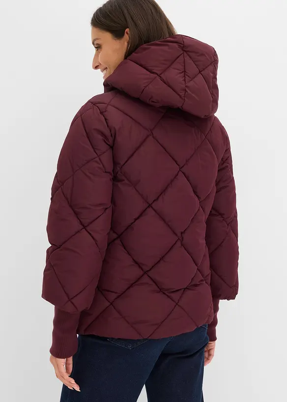 Wasserabweisende Puffer-Jacke in rot von hinten (im Anschnitt) - bonprix