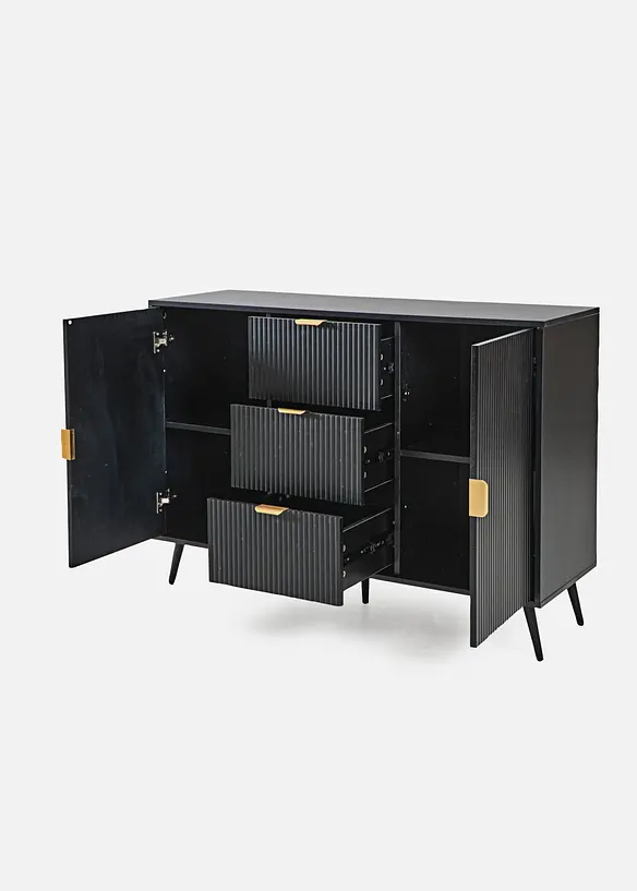 Sideboard in schwarz geöffnet - bonprix