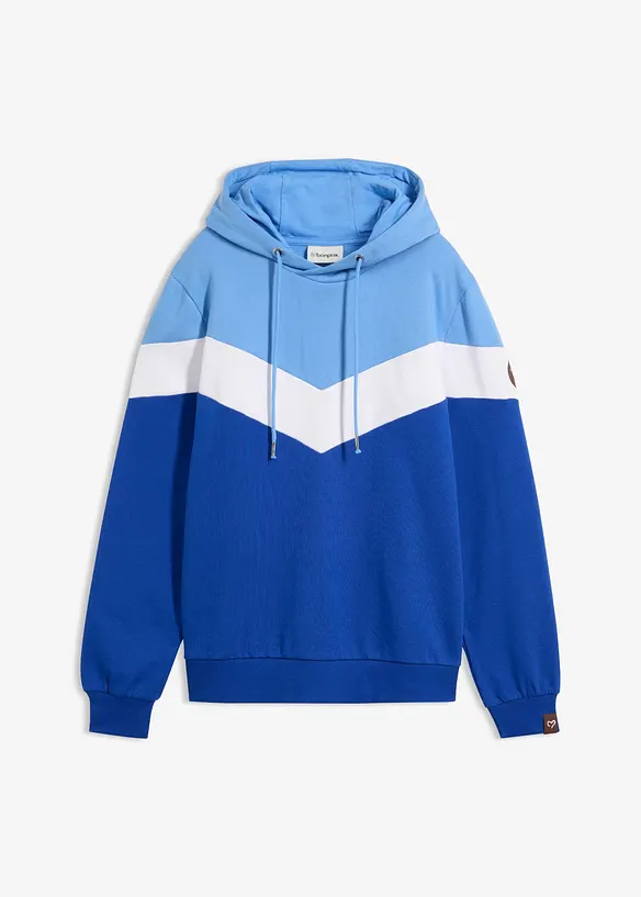 Kapuzensweatshirt in Baumwoll-Mix in blau von vorne - bonprix Kapuzensweatshirt in Baumwoll-Mix in blau von vorne - bonprix