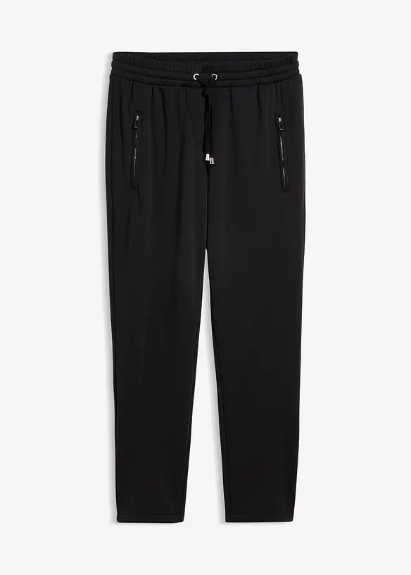Thermo-Schlupfhose mit Bequembund in schwarz von vorne - bonprix