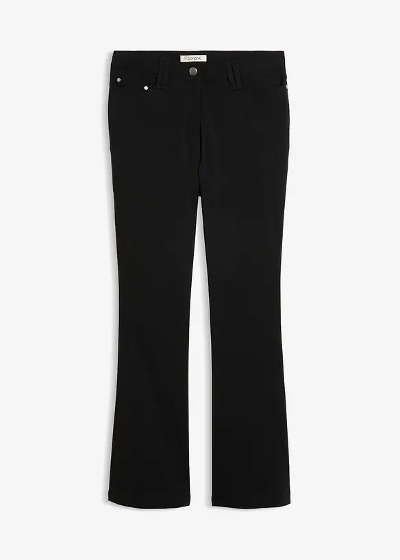 Hose aus elastischem Viskose-Mix in schwarz von vorne - bonprix Hose aus elastischem Viskose-Mix in schwarz von vorne - bonprix