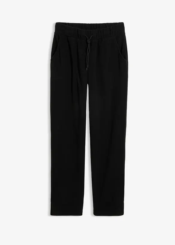Schlupfhose aus Fleece in schwarz von vorne - bonprix Schlupfhose aus Fleece in schwarz von vorne - bonprix