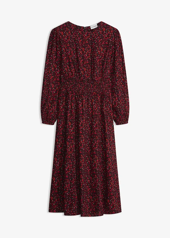 Midikleid mit Blumenprint in rot von vorne - bonprix Midikleid mit Blumenprint in rot von vorne - bonprix