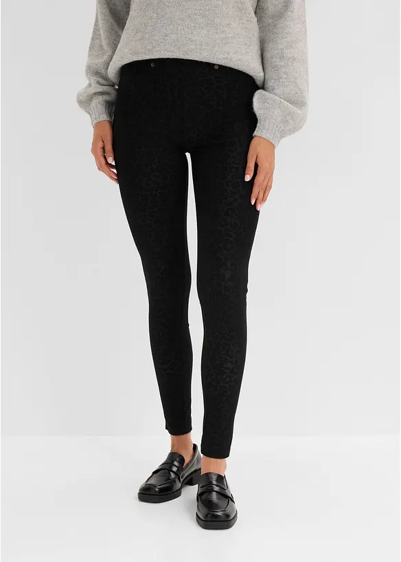 Leggings aus Baumwoll-Stretch in grau von vorne - bonprix Leggings aus Baumwoll-Stretch in grau von vorne - bonprix