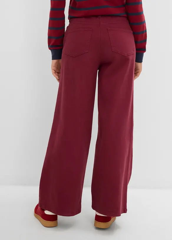 Twillhose aus Baumwoll-Mix in rot von hinten - bonprix
