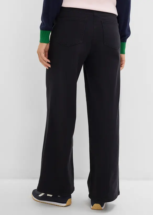 Twillhose aus Baumwoll-Mix in schwarz von hinten - bonprix