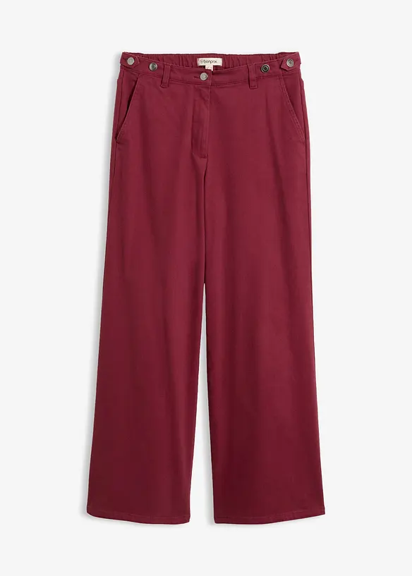 Twillhose aus Baumwoll-Mix in rot von vorne - bonprix