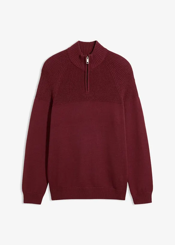 Troyer in Regular-Fit in rot von vorne - bonprix