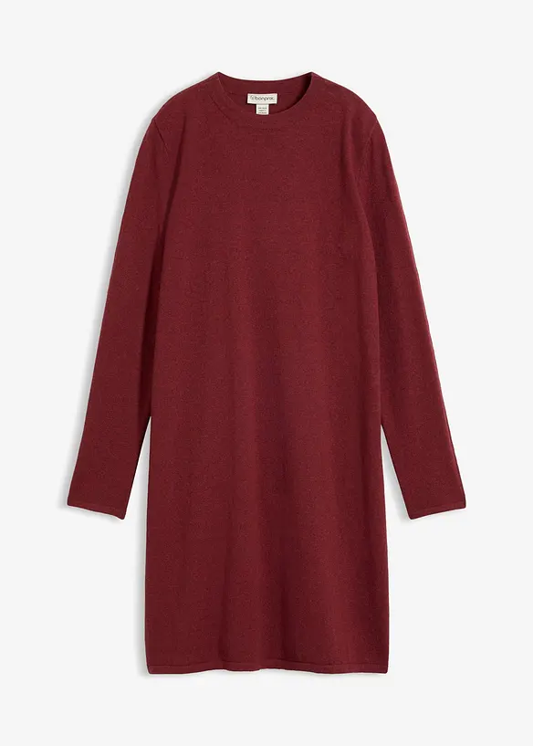 Strickkleid in A-Linie in rot von vorne - bonprix Strickkleid in A-Linie in rot von vorne - bonprix