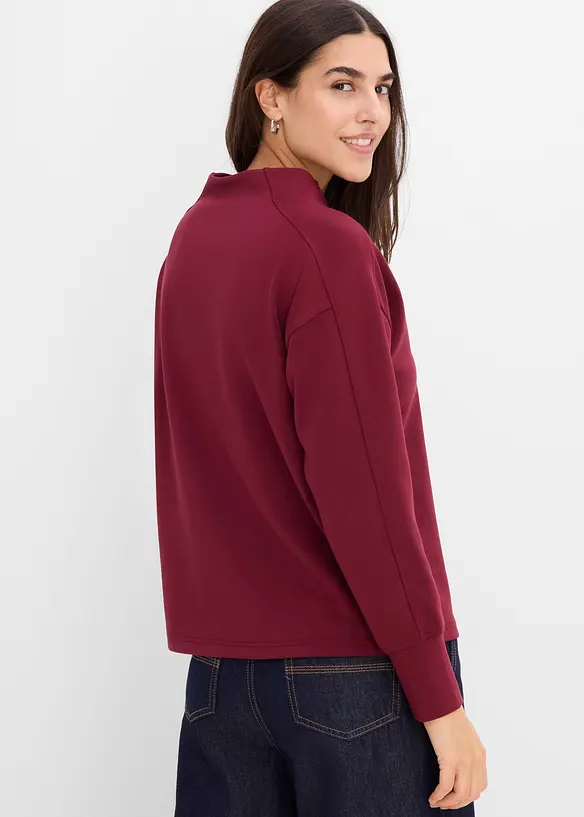 Oversize-Sweatshirt aus weichem Scuba in rot von hinten (im Anschnitt) - bonprix Oversize-Sweatshirt aus weichem Scuba in rot von hinten (im Anschnitt) - bonprix