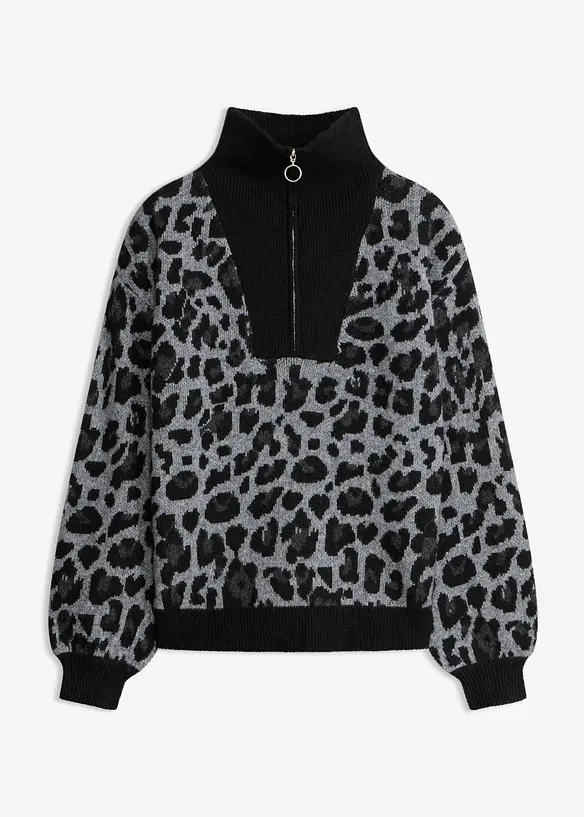 Oversized Troyer in schwarz von vorne - bonprix