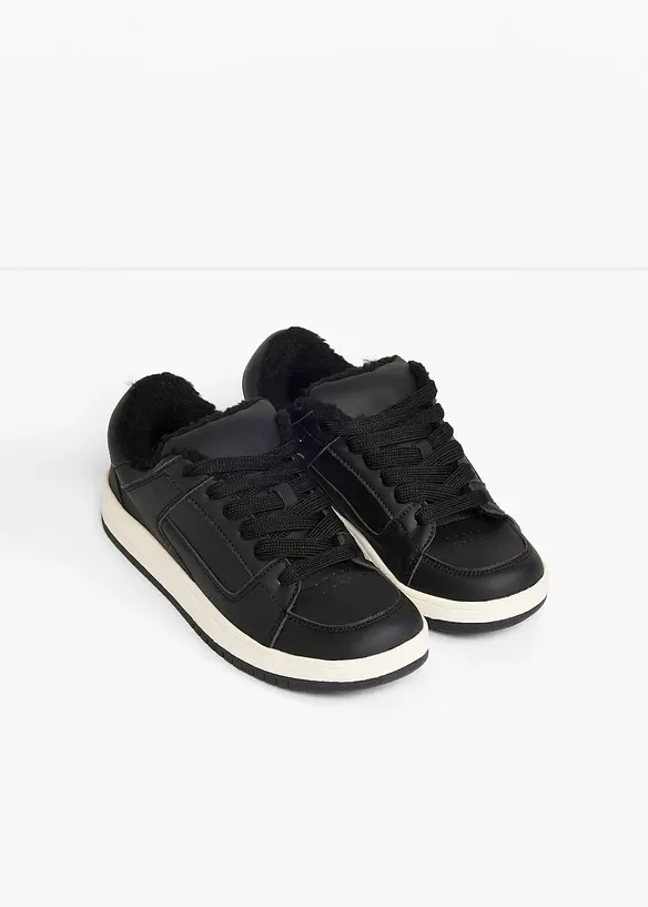 Gefütterter Sneaker in schwarz - bonprix