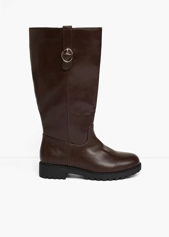 Weitschaftstiefel in braun - bonprix