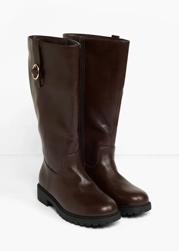 Weitschaftstiefel in braun - bonprix