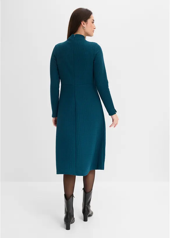 Midikleid in ausgestellter Form in petrol von hinten (Totalaufnahme) - bonprix Midikleid in ausgestellter Form in petrol von hinten (Totalaufnahme) - bonprix
