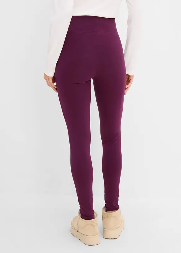 High Waist-Leggings (2er Pack) in schwarz von hinten - bonprix