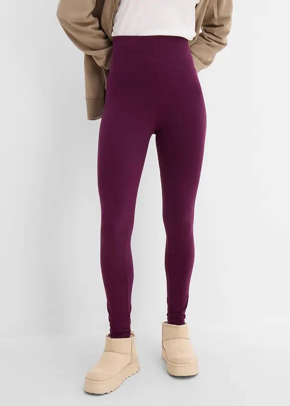 High Waist-Leggings (2er Pack) in schwarz von vorne - bonprix