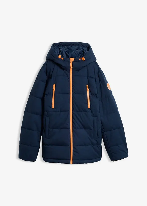 Wasserabweisende Stepp-Funktionsjacke in blau von vorne - bonprix