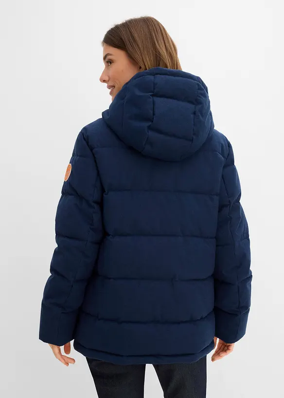 Wasserabweisende Stepp-Funktionsjacke in blau von hinten (im Anschnitt) - bonprix