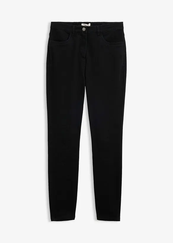 Twillhose aus Baumwoll-Mix in schwarz von vorne - bonprix