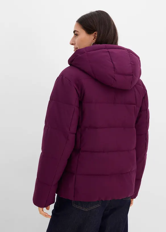 Wasserabweisende Steppjacke in lila von hinten (im Anschnitt) - bonprix