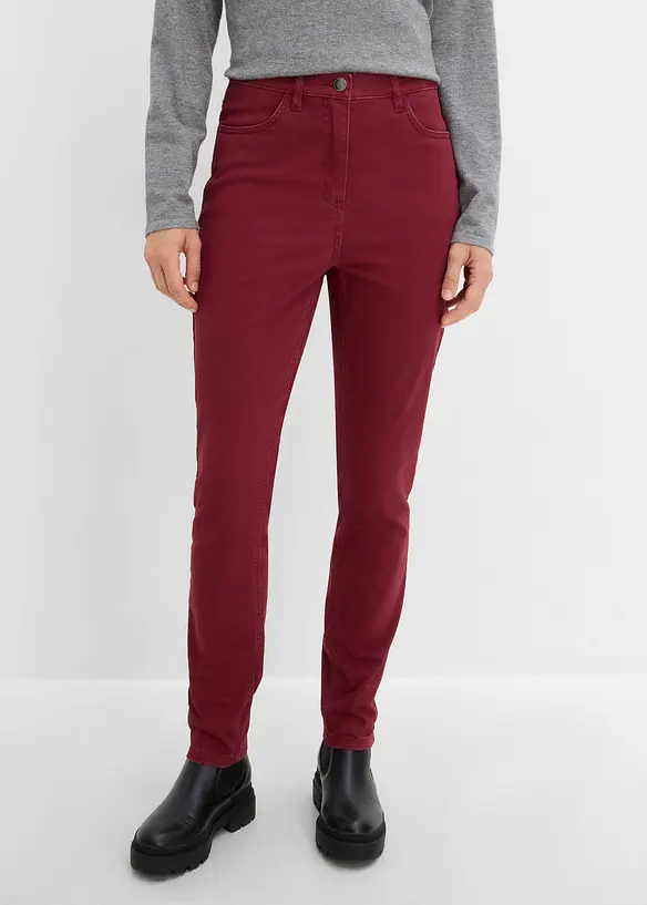 Twillhose aus Baumwoll-Mix in rot von vorne - bonprix